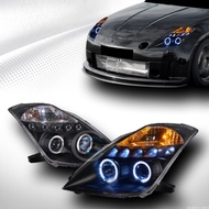 Nissan Fairlady 350Z 03-05 Projector Head Lamp LED Ring(H1)Black