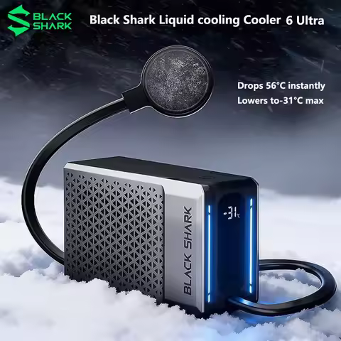 Black Shark 6 Ultra Magnetic Liquid Cooling Semiconductor Phone Cooler Back Clip For Gaming Live Str