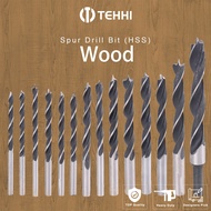 【TEHHI】135 ̊ HSS Spur Drill Bit Wood Woodworking Hole Drilling Round Shank 3mm 4mm 5mm 6mm 8mm 9mm H