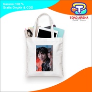 Hwang in yeop cool Baby Canvas Simple Totebag Women's Fashion Bag Painting Custom ARSHA STORE