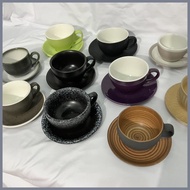 ∜ Ceramic Latte art coffee cup and saucer special style 10oz 11oz 12oz