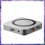 USB C Hub M.2 NVME SSD Docking Station USB3.1 10Gbps 100W PD 4K60HZ Magnetic M.2 SSD Enclosure for