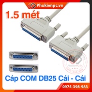 DB25 female to DB25 female COM cable, 1.5M long. LPT DB25 Female to Female cable for industrial mach