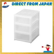 Sanka Posdeco Drawer Storage Box A4 Deep 3-Tier Clear, with Rubber Stoppers to Prevent Slippage, Sta