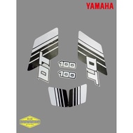 Yamaha tank striping sticker DT 100 dt100 high quality black and white according to