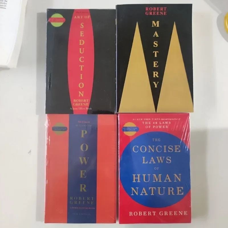ชุดหนังสือ 4 เล่ม โดยโรเบิร์ต กรีน กฎแห่งอำนาจ 48 ข้อแบบย่อ กฎแห่งธรรมชาติของมนุษย์แบบย่อ ศิลปะแห่งก
