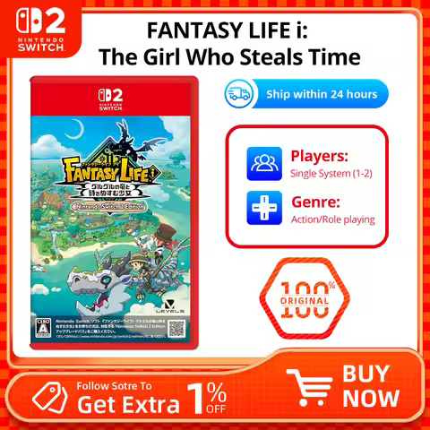Original Nintendo Switch 2 Game - Fantasy Life i Guruguru Dragon and the Timeless Girl - Games Physi