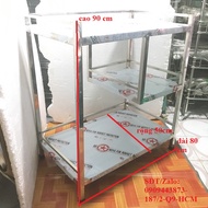 KỆ BẾP GA-KỆ TẤM 25 TẦNG INOX-KT: D80*R50*C90