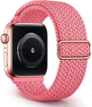 Braided Solo Loop สำหรับสายคาด Apple Watch 44มม.40มม.38มม.42มม.ปรับเข็มขัดไนล่อนสร้อยข้อมือสำหรับนาฬิกา Series 2 3 4 5 1 SE 6สาย