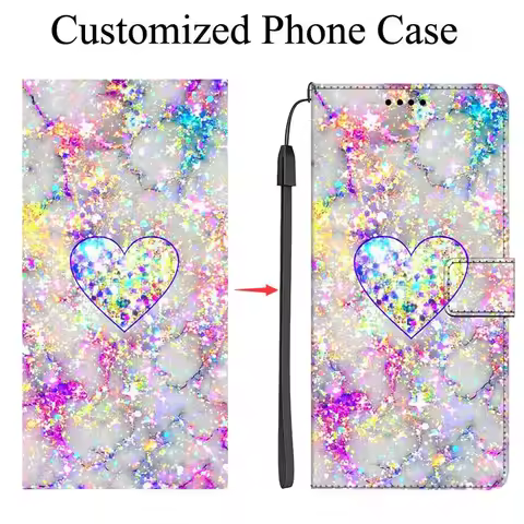 DIY Customized Leather Case For OPPO A60 A80 A40 A38 A3 A58X A53S Flip Book Stand Shield Cover Phone