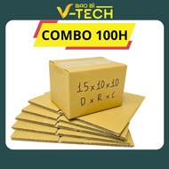 [COMBO] 100 packing carton boxes 15x10x10cm small packing paper boxes