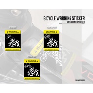 Mtb Folding Bike Road Bike Warning Sticker fnhon Folding Bike