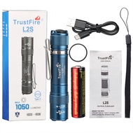 Trustfire L2S ยุทธวิธีไฟฉาย LED 1050 Lumens 14500 EDC แบบพกพาไฟฉาย Tyce C USB ชาร์จโคมไฟ IPX6 กันน้ํ