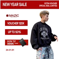 SW01 - "MAZIC" SWEATER LEOPARD BLACK AESTHETIC SWEETSHIRT