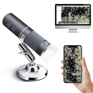 Ninyoon 4K WiFi Microscope for iPhone Android PC, 50-1000X USB Digital Microscope Wireless Super HD 