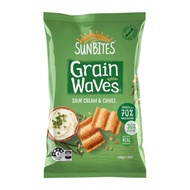 Sunbites Grain Waves Wholegrain Chips Sour Cream And Chives 140g