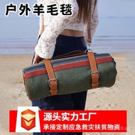 Outdoor Convenient Mat Blanket Throw Blanket Manufacturer Wool Blanket Camping Wool Blanket Throw Bl