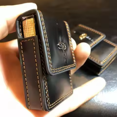 Brand New Quality Lighter Leather Case For Dupont ​ - Black