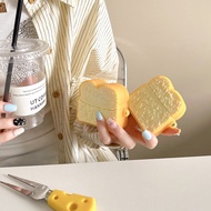For GOOJODOQ J201 J206 Earphone Case Cute faux toast