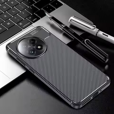 For OnePlus 13R Case Bumper Anti-knock Soft Silicone Carbon Fiber Back Case For OnePlus 13R Cover Fo