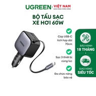 Ugreen 60W car charger set | Integrated 70cm USB-C cable | Multi-mode safety protection | 1 for 1 ex