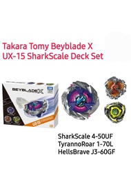 Takara Tomy ของแท้ Beyblade X UX-15 SharkScale Deck Set ชุด 3ตัว
