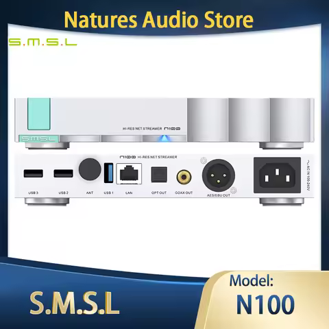 SMSL N100 Hi-Res Net Sreamer Player Supports TIDAL Qobuz Airplay DLNA ROON Connection for MQA With W