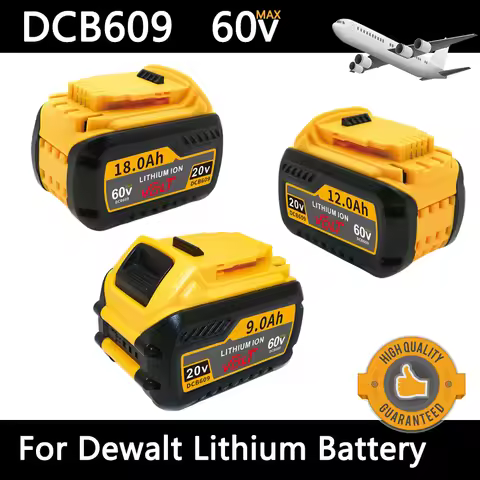 For DEWALT Battery 60V 9.0AH 12.0AH 18.0AH, Rechargeable Lithium-ion Battery, DCB609，DCB118，DCB606，P