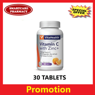 VITA HEALTH TIME RELEASE VITAMIN C WITH ZINC+ 1000MG -30 TABLETS