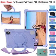 For Realme Pad Tablet P70 12 inch Fashion Rotatable Portable Stand Protective Cover Realme P60 11inc
