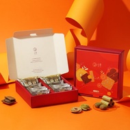 茶點禮盒 | 手工蛋捲X日式茶餅12入(燙金禮盒,附提袋)