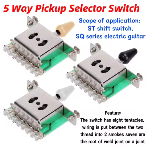 5 Way Pickup Selector Switch with Knob 5 Way Selector Electric Guitar Pickup Switches for Fender Str