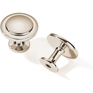khtumeware 10 Pek 1-1/4 inci(32mm) Tombol Kabinet Nikel Berkilat Tombol Laci Bulat Tombol Zink Perka