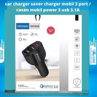 3 port Car charger saver charger / 3 usb 3.1A Car charger