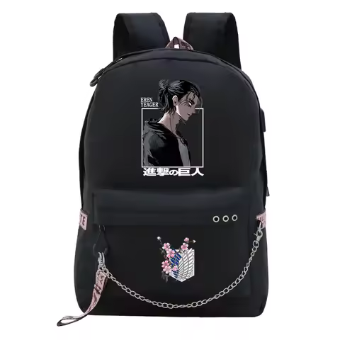 Attack on Titan Eren Yeager Anime Women Backpacks Ladies Backpack Attack on Titan School Bags Girls 