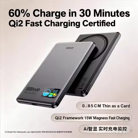 New Original Smart Screen Display Wireless Charger Powerbank for Magsafe External Auxiliary Battery 