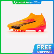 PUMA | รองเทาฟตบอลผชาย Puma รน Ultra Match Plus LL FG/AG Sunstream Black Sunset Glow สวมใสสบาย
