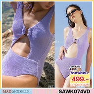 รหัส SAWK074VD SABINA ชุดว่ายน้ำ รุ่น HIGH SUMMER'2022 รหัส SAWK074VD สีม่วง SAW