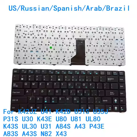 US RU SP AR BR Keyboard For ASUS K42JZ U41 K42D U31S U35J P31S U30 K43E U80 U81 UL80 K43S UL30 U31 A