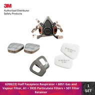6200(CE) Half Facepiece Respirato +  6051 Gas and Vapour Filter, A1 + 5935 Particulate Filters + 501