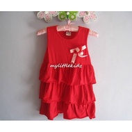 Girls Red Ribbon Beautiful Dress 7/8Y, 8/9Y, 9/10Y, 10/11Y