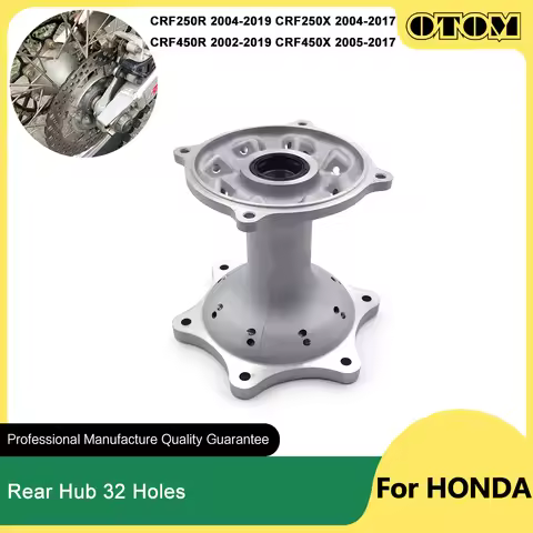 OTOM 2002-2019 Motorcycle Rear Hub 32 Holes Wheel Spoke Shot Blasting For HONDA CRF250R CRF250X CRF4