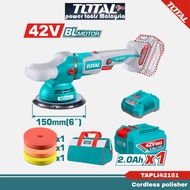 TOTAL 42V Cordless Polisher 150mm + Variable Speed 4500rpm + Brushless Motor – P42M Series - TAPLI42