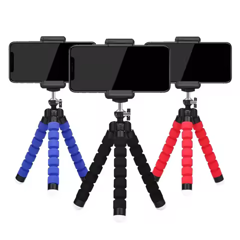 Sponge Octopus Tripod Universal Lazy Mobile Phone Holder Portable Camera Tripod plus Mobile Phone Cl