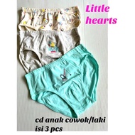 Contents of 3 - Little Hearts Boys Underwear by Young Hearts 703