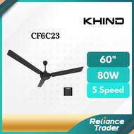 KHIND 60" Ceiling Fan CF6C23 / MISTRAL 60" Ceiling Fan with Regulator MCF-60LE / FABER FCF COMODO 60