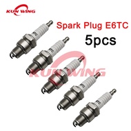 5pcs E6TC Motorcycle Spark Plug for Yamaha PW50 PW80 PW60 LT50 50cc 70cc 90cc 110cc 150cc ATV Quad M