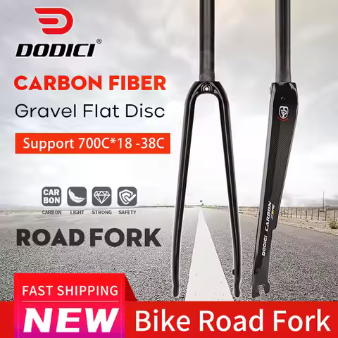DODICI Straight Tube 700x32C 28.6MM Full Carbon Fiber Road Fixed Gear Fork Road Bike Full Carbon Fro