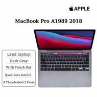 แล็ปท็อป Apple MacBook Pro มือสอง สำหรับธุรกิจ สำนักงาน ออกแบบ เล่นเกม ตัดต่อวิดีโอ รุ่นปี 2018 ขนาด