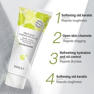 Images Advanced Fruit Acid Exfoliation Facial Scrub Deep Cleansing Peeling Gel Remove Dead Skin Blac